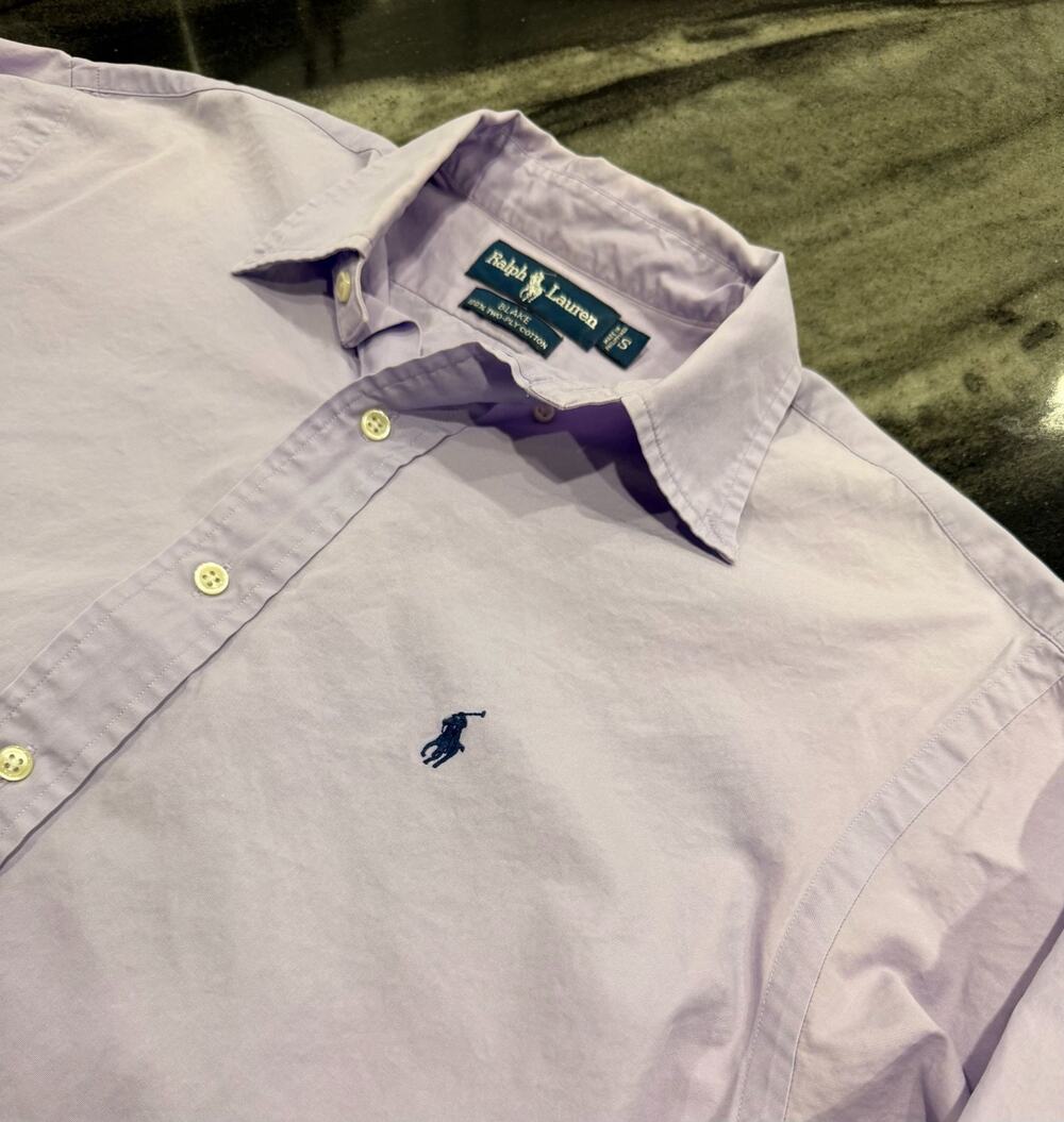 Vintage Ralph Lauren Blake Mens Small Purple Cotton Oxford Button Down Shirt